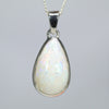 Coober Pedy White Opal Silver Pendant with Silver Chain (16mm x 10mm) Code - Y460