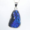 Lightning Ridge Black Opal Silver Pendant with Silver Chain (24mm x 14mm) Code - Y452