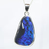 Lightning Ridge Black Opal Silver Pendant with Silver Chain (24mm x 14mm) Code - Y452