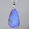 Australian Boulder Opal Silver Pendant with Silver Chain (28mm x 15mm) Code - Y424