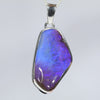 Australian Boulder Opal Silver Pendant with Silver Chain (24mm x 14mm) Code - Y406