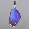 Australian Boulder Opal Silver Pendant with Silver Chain (24mm x 14mm) Code - Y406