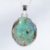 Australian Boulder Opal Silver Pendant with Silver Chain (18mm x 15mm) Code - Y407