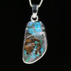 Australian Boulder Opal Silver Pendant with Silver Chain (20mm x 10.5mm) Code - Y408