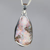 Australian Boulder Opal Silver Pendant with Silver Chain (21mm x 12mm) Code - Y409