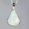 Natural Coober Pedy Solid Opal Silver Pendant with Silver Chain (15mm x 12.5mm) Code - Y410