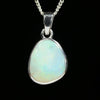 Natural Coober Pedy Solid Opal Silver Pendant with Silver Chain (13mm x 11mm) Code - Y411