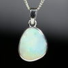 Natural Coober Pedy Solid Opal Silver Pendant with Silver Chain (13mm x 11mm) Code - Y411