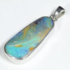 Australian Boulder Opal Silver Pendant with Silver Chain (25.5mm x 11mm) Code - Y425