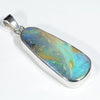 Australian Boulder Opal Silver Pendant with Silver Chain (25.5mm x 11mm) Code - Y425