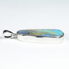 Australian Boulder Opal Silver Pendant with Silver Chain (25.5mm x 11mm) Code - Y425