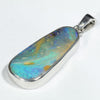 Australian Boulder Opal Silver Pendant with Silver Chain (25.5mm x 11mm) Code - Y425