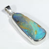 Australian Boulder Opal Silver Pendant with Silver Chain (25.5mm x 11mm) Code - Y425