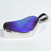 Australian Boulder Opal Silver Pendant with Silver Chain (24mm x 14mm) Code - Y406