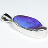 Australian Boulder Opal Silver Pendant with Silver Chain (24mm x 14mm) Code - Y406