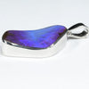 Australian Boulder Opal Silver Pendant with Silver Chain (24mm x 14mm) Code - Y406
