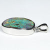 Australian Boulder Opal Silver Pendant with Silver Chain (18mm x 15mm) Code - Y407