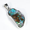 Australian Boulder Opal Silver Pendant with Silver Chain (20mm x 10.5mm) Code - Y408