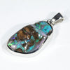 Australian Boulder Opal Silver Pendant with Silver Chain (20mm x 10.5mm) Code - Y408