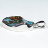 Australian Boulder Opal Silver Pendant with Silver Chain (20mm x 10.5mm) Code - Y408