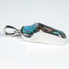 Australian Boulder Opal Silver Pendant with Silver Chain (20mm x 10.5mm) Code - Y408