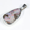 Australian Boulder Opal Silver Pendant with Silver Chain (21mm x 12mm) Code - Y409