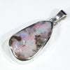 Australian Boulder Opal Silver Pendant with Silver Chain (21mm x 12mm) Code - Y409
