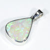 Natural Coober Pedy Solid Opal Silver Pendant with Silver Chain (15mm x 12.5mm) Code - Y410