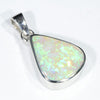 Natural Coober Pedy Solid Opal Silver Pendant with Silver Chain (15mm x 12.5mm) Code - Y410