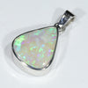 Natural Coober Pedy Solid Opal Silver Pendant with Silver Chain (15mm x 12.5mm) Code - Y410