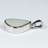 Natural Coober Pedy Solid Opal Silver Pendant with Silver Chain (15mm x 12.5mm) Code - Y410