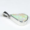 Natural Coober Pedy Solid Opal Silver Pendant with Silver Chain (15mm x 12.5mm) Code - Y410
