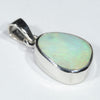 Natural Coober Pedy Solid Opal Silver Pendant with Silver Chain (13mm x 11mm) Code - Y411