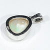 Natural Coober Pedy Solid Opal Silver Pendant with Silver Chain (13mm x 11mm) Code - Y411