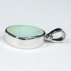 Natural Coober Pedy Solid Opal Silver Pendant with Silver Chain (13mm x 11mm) Code - Y411