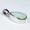 Natural Coober Pedy Solid Opal Silver Pendant with Silver Chain (13mm x 11mm) Code - Y411