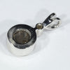 Australian Boulder Opal and Diamond Silver Pendant with Silver Chain (7mm x 7mm)  Code - Y412