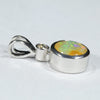 Australian Boulder Opal and Diamond Silver Pendant with Silver Chain (7mm x 7mm)  Code - Y412