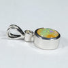 Australian Boulder Opal and Diamond Silver Pendant with Silver Chain (7mm x 7mm)  Code - Y412
