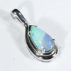 Australian Boulder Opal Silver Pendant with Silver Chain (9mm x 5mm) Code - Y432