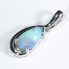 Australian Boulder Opal Silver Pendant with Silver Chain (9mm x 5mm) Code - Y432