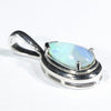 Australian Boulder Opal Silver Pendant with Silver Chain (9mm x 5mm) Code - Y432