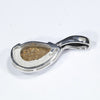 Australian Boulder Opal Silver Pendant with Silver Chain (8mm x 5mm) Code - Y444