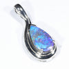Australian Boulder Opal Silver Pendant with Silver Chain (9mm x 5mm) Code - Y416