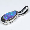 Australian Boulder Opal Silver Pendant with Silver Chain (9mm x 5mm) Code - Y416