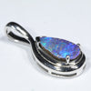 Australian Boulder Opal Silver Pendant with Silver Chain (9mm x 5mm) Code - Y416
