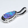 Australian Boulder Opal Silver Pendant with Silver Chain (9mm x 5mm) Code - Y416