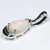 Sterling Silver - Solid Coober Pedy White Opal