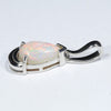 Coober Pedy Solid White Opal Silver Pendant with Silver Chain (8mm x 5mm) Code - Y427