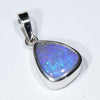 Australian Boulder Opal Silver Pendant with Silver Chain (9.5mm x 8mm) Code - Y446